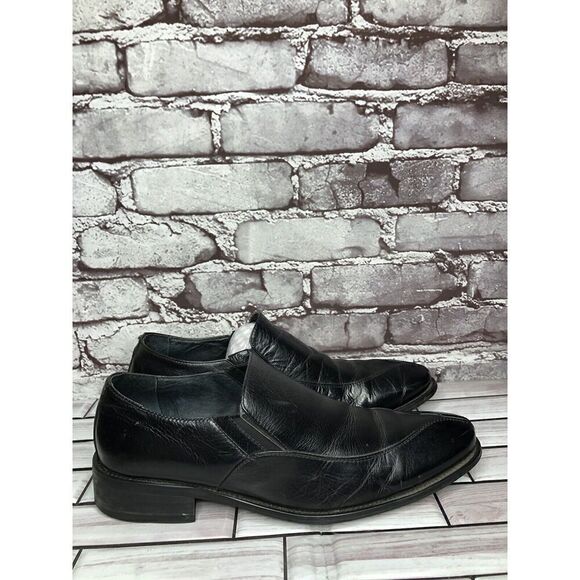 Via Spiga Delano Black Leather Pointed Loafers Dress Shoes Men’s sz 7M US/41.5EU main image 7